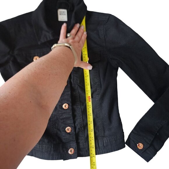 Vero Moda Vietta Black Denim Jacket Women's XS - Picture 8 of 13